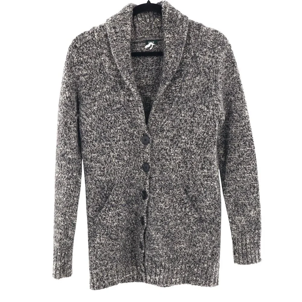 J. Crew Wool‎ Marled Sweater Womens M Gray Professor Academia Eclectic Grandpa